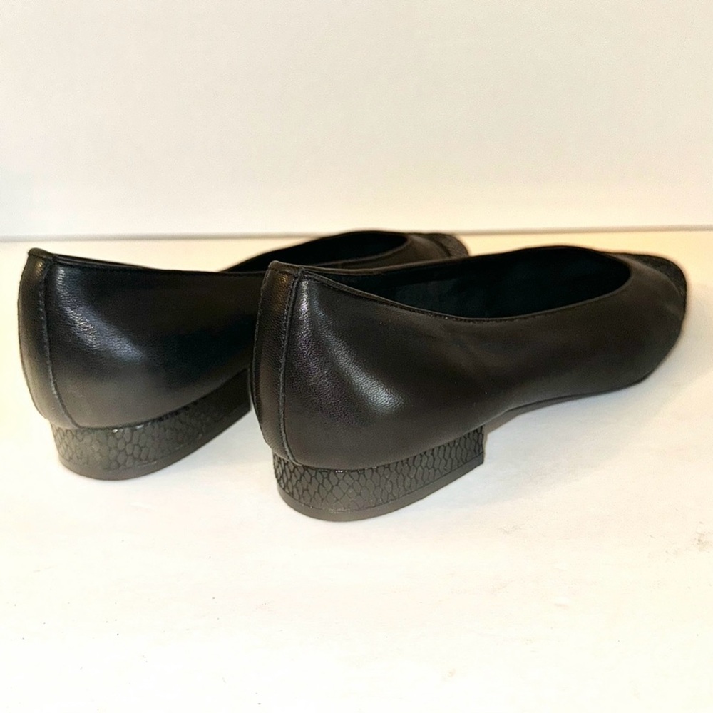 Van Eli Black & Reptile Trim Leather Flats, Sz 8.5M - Picture 6 of 12